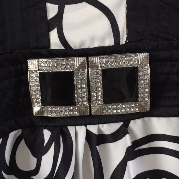 Black & White embellished Dress by Love & Love - Picture 3 of 8